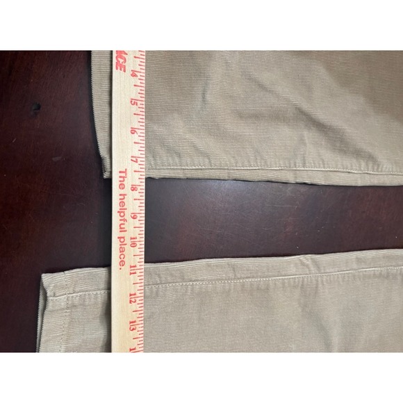 LL Bean Favorite Fit Corduroy Pants Womens 16 Regular Tan Khaki Straight Leg - Picture 8 of 9